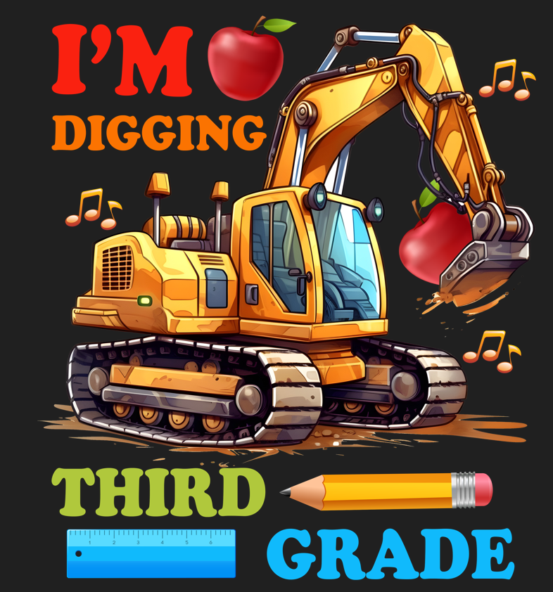 Excavator Back to School DTFs