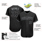 Customized Baseball Jersey-Black & Gray-Solid