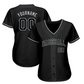 Customized Baseball Jersey-Black & Gray-Solid