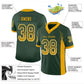 SUBLIMATED Customized Football Jersey-Green, Gold & White