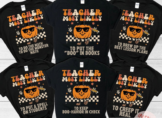 Pumpkin Teacher Team Shirt