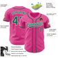 EMBROIDERED Customized Baseball Jersey-Pink & Green