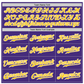 EMBROIDERED Customized Baseball Jersey-Purple, Gold & White Stripes