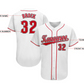 EMBROIDERED Customized Baseball Jersey-White & Red