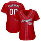 EMBROIDERED Customized Baseball Jersey-Red, White & NAVY