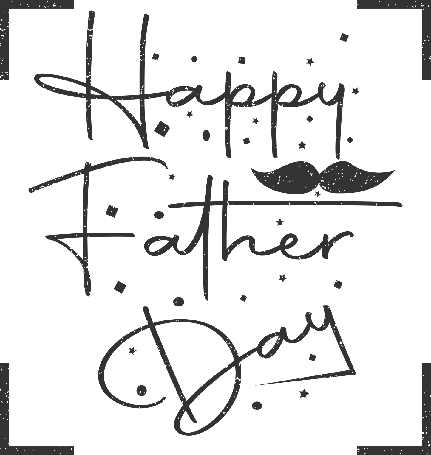 5. Happy Father's Day-Black Words