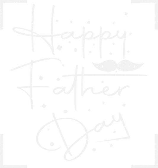 6. Happy Father's Day-White Words
