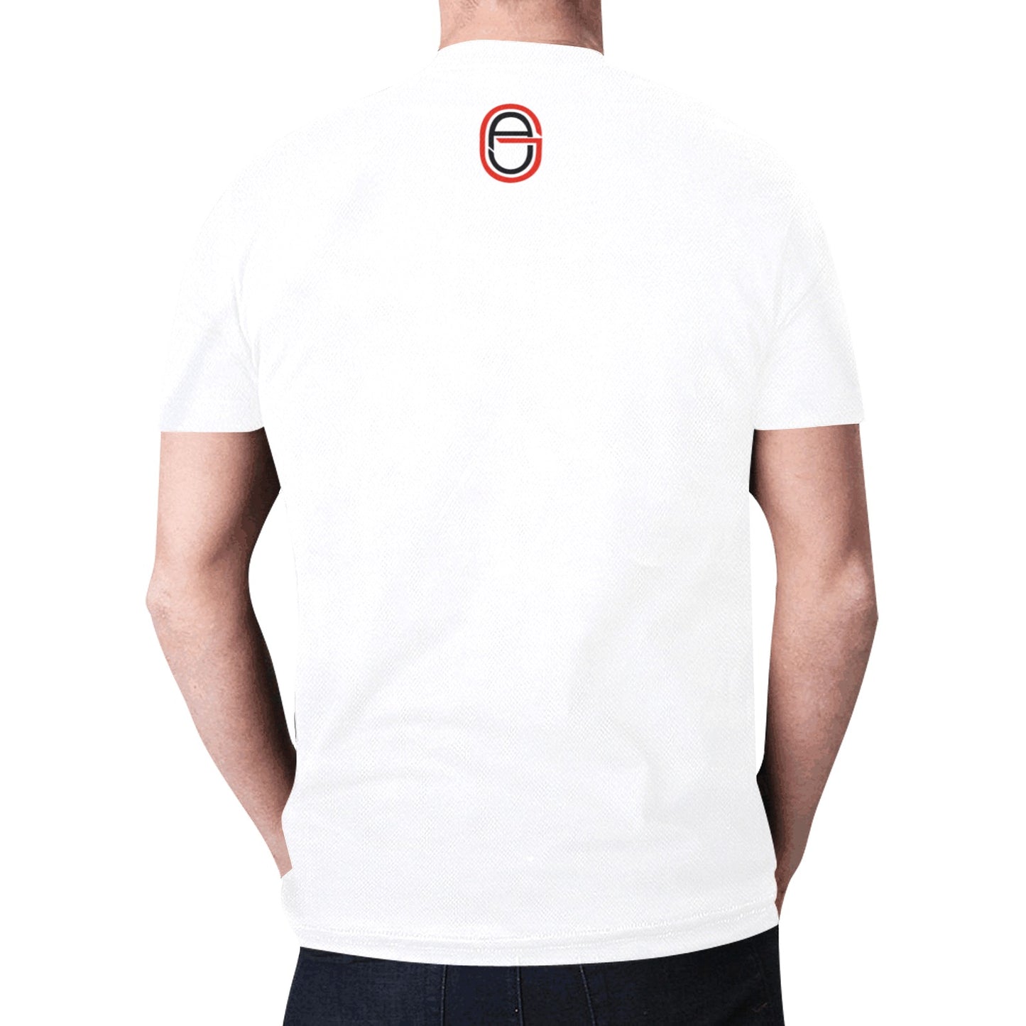 AGJ logo-t-shirt-white New All Over Print T-shirt for Men (Model T45)