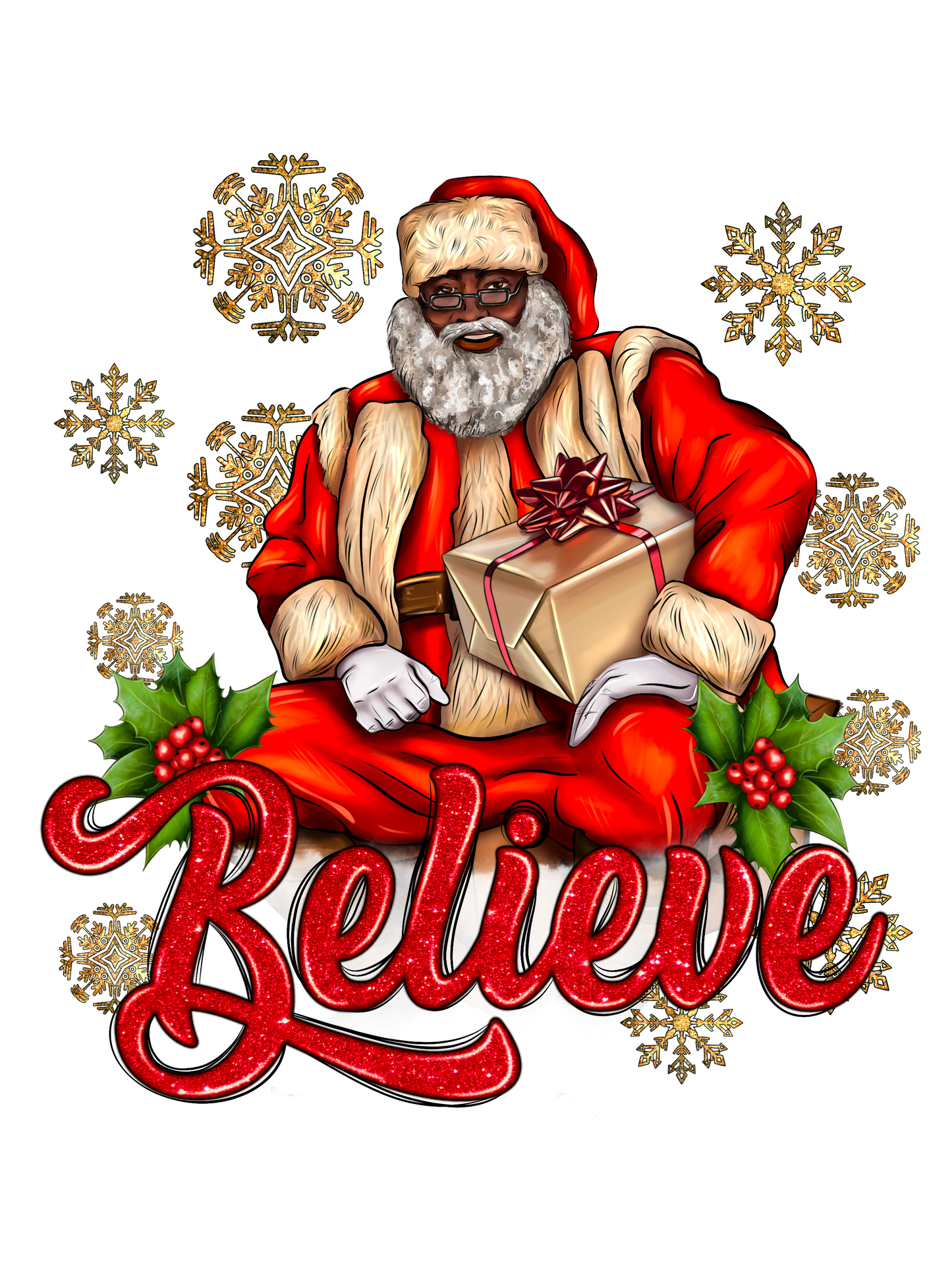 Believe Black Santa