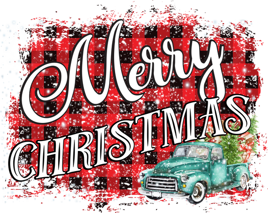 Merry Christmas Grunge-Truck