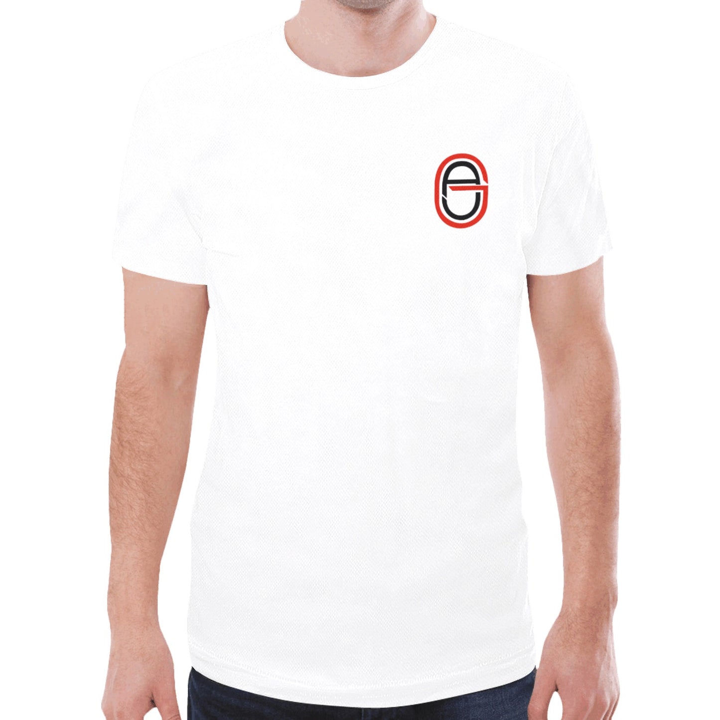 AGJ logo-t-shirt-white New All Over Print T-shirt for Men (Model T45)